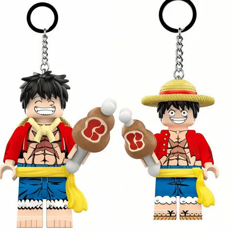 Portachiavi One Piece Rufy Chopper Simpatico cartone animato Personaggio anime Zaino Ciondolo Borsa Kawaii Accessori Portachiavi con ornamenti regalo