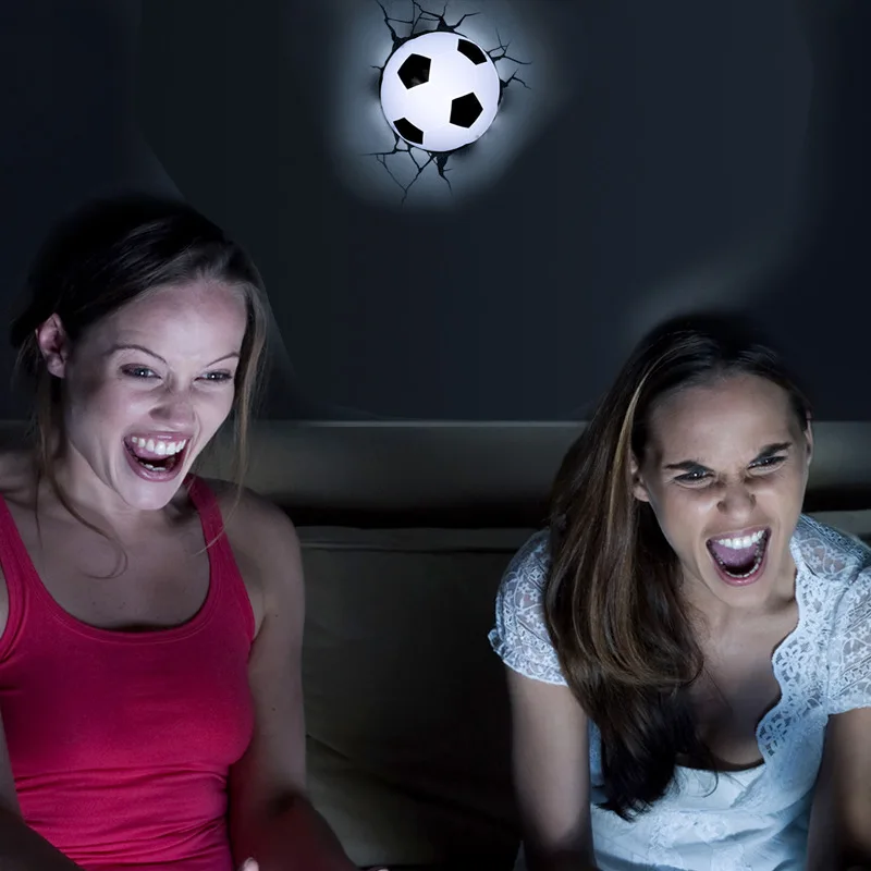 Football New Unique 3D Nightlight Bed Light Decorative Wall Light Atmosphere Light Creative Gift