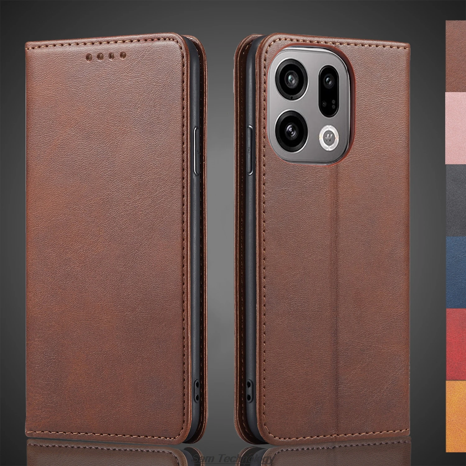 

Magnetic attraction PU Leather Case for OPPO Find X9 Holster Flip Cover Case Wallet Phone Bags Capa Fundas Coque