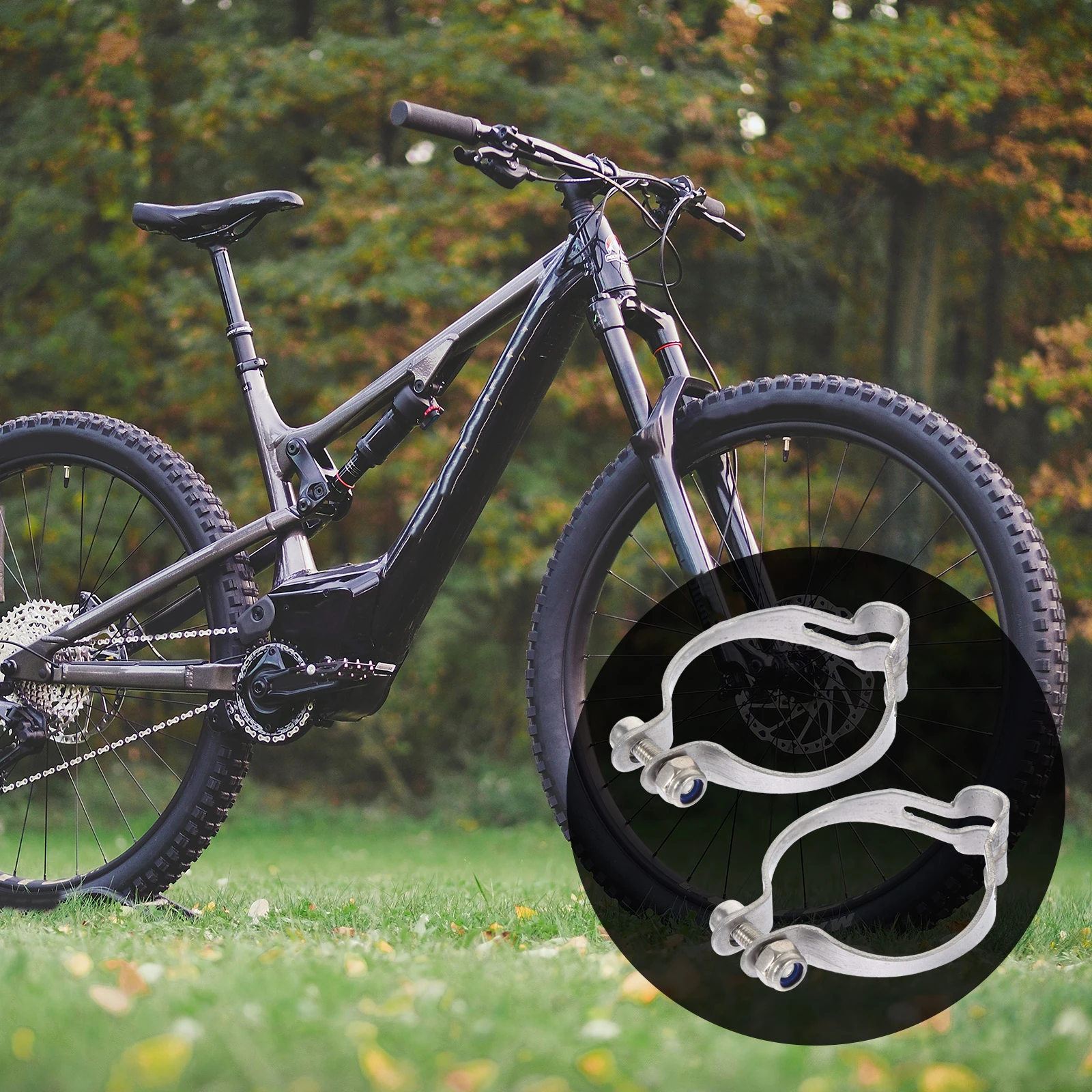 

2 Pcs Bicycle Brake Tube Clamp Shifter Lines Fixing Tool Wire Device Cycling Supplies Small