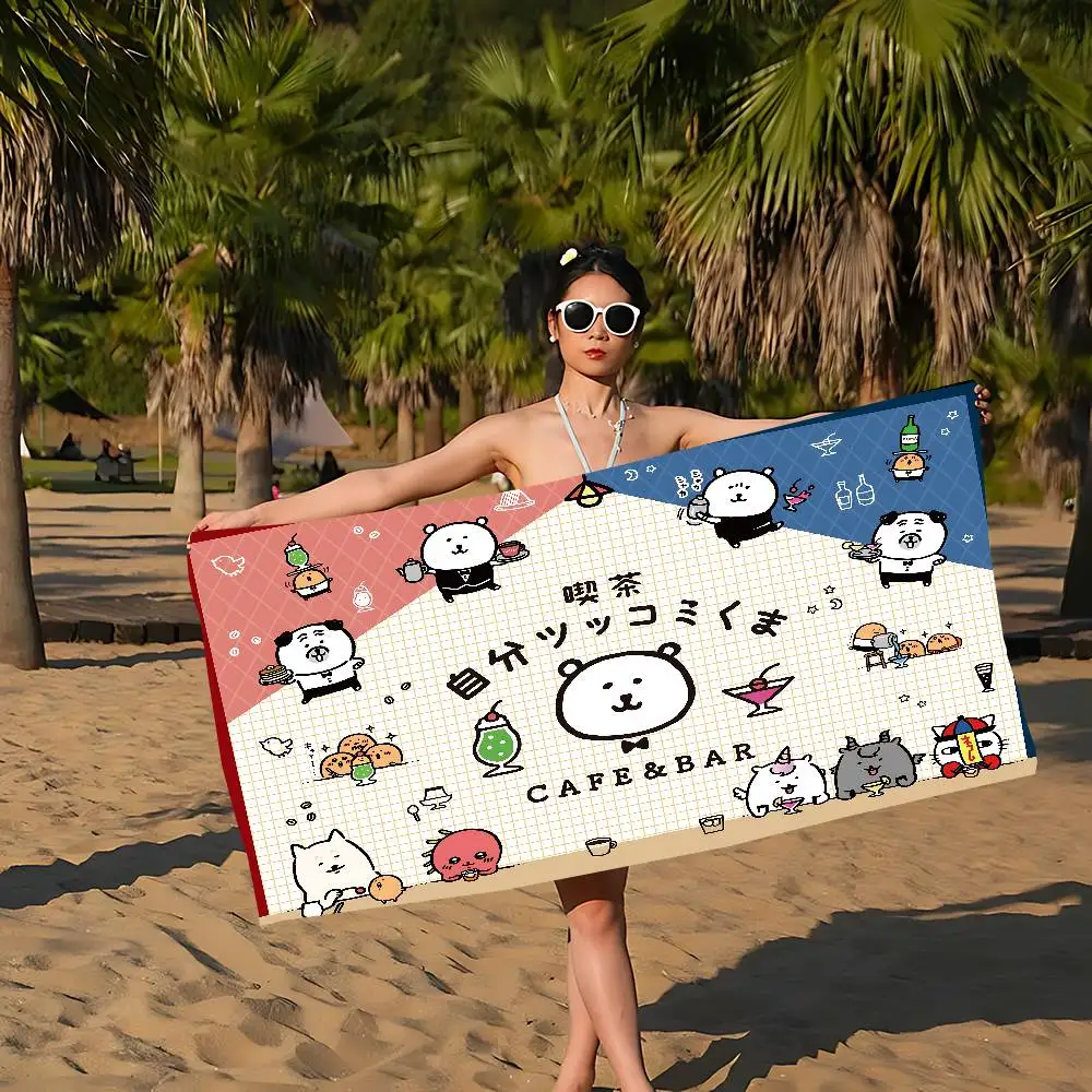 cute character J-joke B-bear Big Microfiber Beach Towels Quick Dry Towel Sand Beach Towels Pool Towel for Travel Swim Pool Yoga