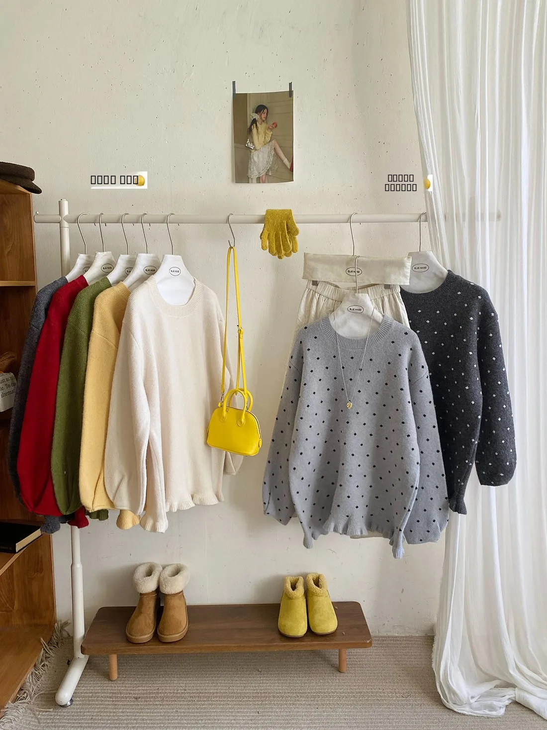 

Женский утепленный зимний вязаный свитер в стиле ретро с сетчатым узором в горошек, средней длины, до бедер, мягкий, удобный, с деревянным декором