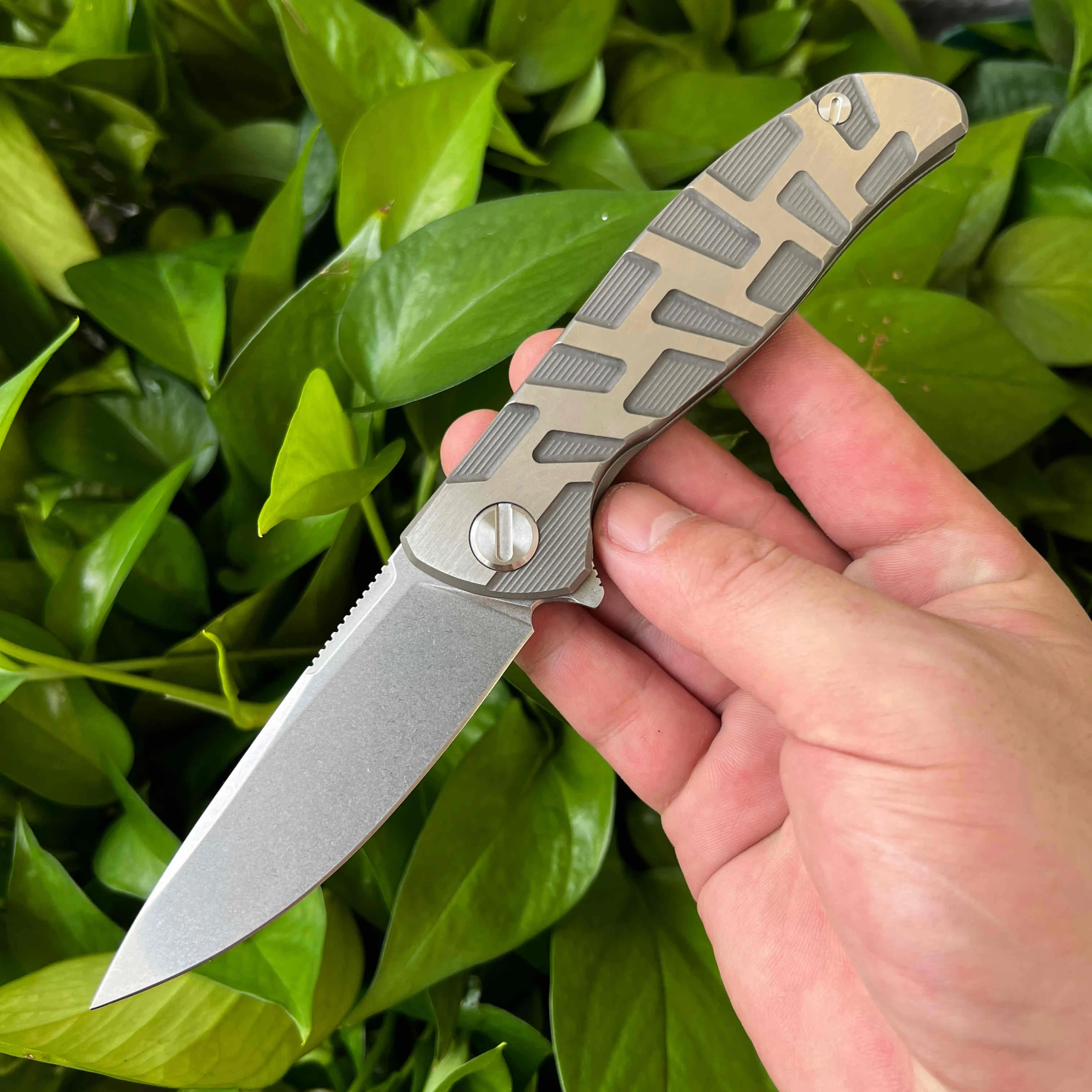 

New F95T Folding Knife 9CR Blade Material Titanium Alloy Handle Outdoor Camping Fishing Portable Practical EDC Tool Fruit Knife