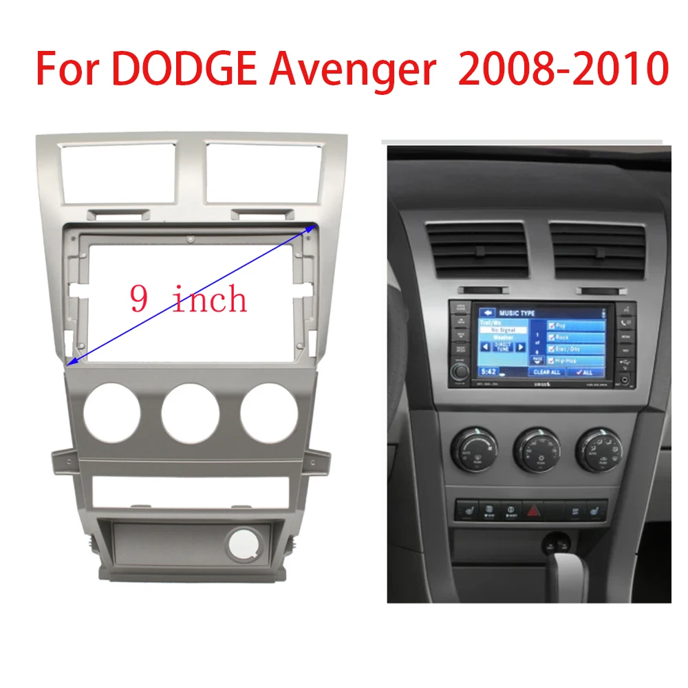 

Автомобильный радиоприемник 2DIN, 9 дюймов, облицовка рамы для DODGE Avenger 2008-2010, автомобильная стереопанель, отделка для установки приборной панели