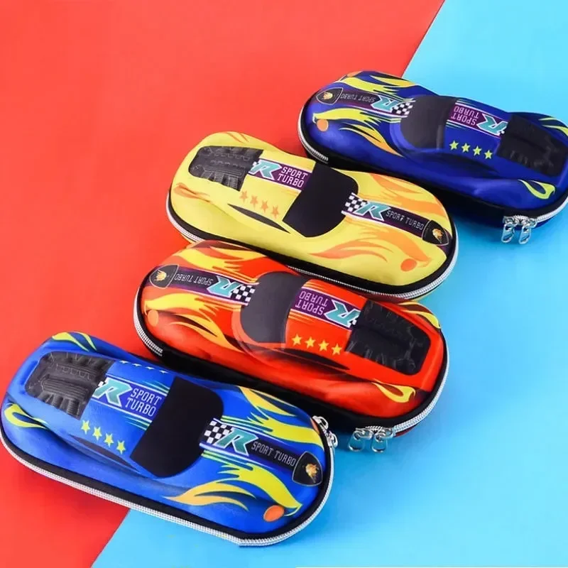 Thickening 3D Racing Car Pen Case Boy Cute Pen Bag Pencil Cases Cartoons School Pencil Case for Children Stationery Box Plastic