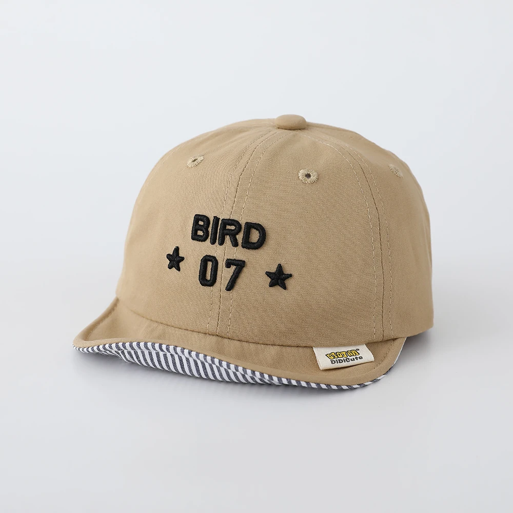 Simple embroidery digital 07 star soft brim baseball cap for children, casual outdoor, versatile sun protection hat view 3
