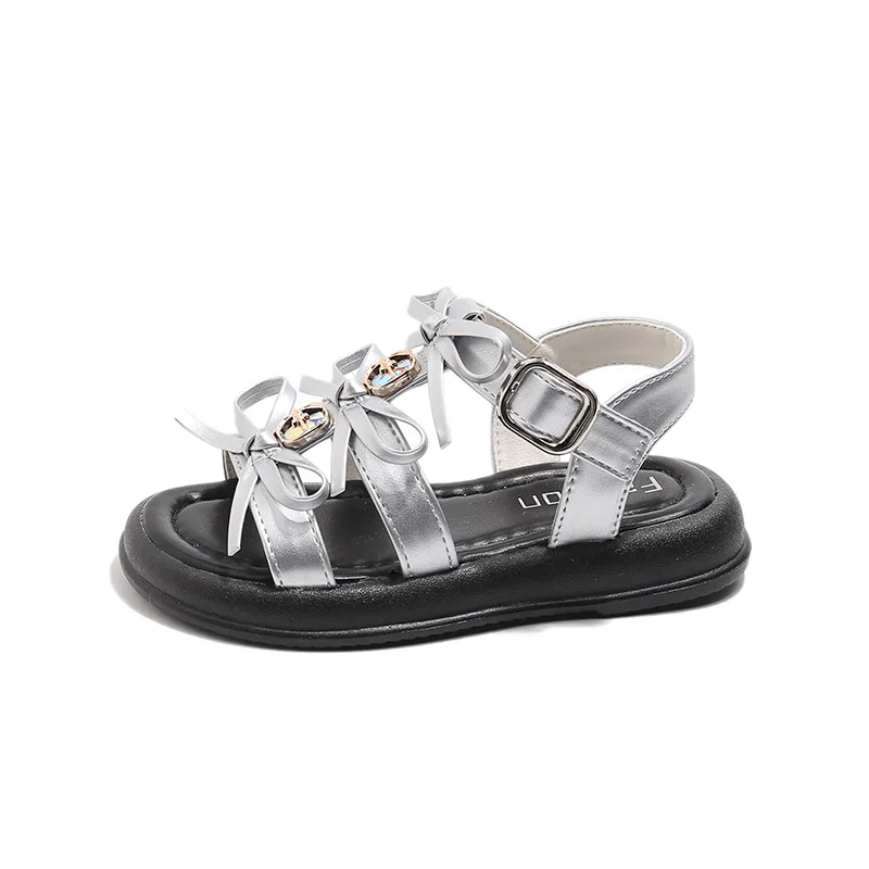 

Sandalias Princess Sandals Summer New Beach Girl Shoe Thick Sole Girls Sandals Outdoor Bow Flat Heel Sandals Kids Shoes CSH1625