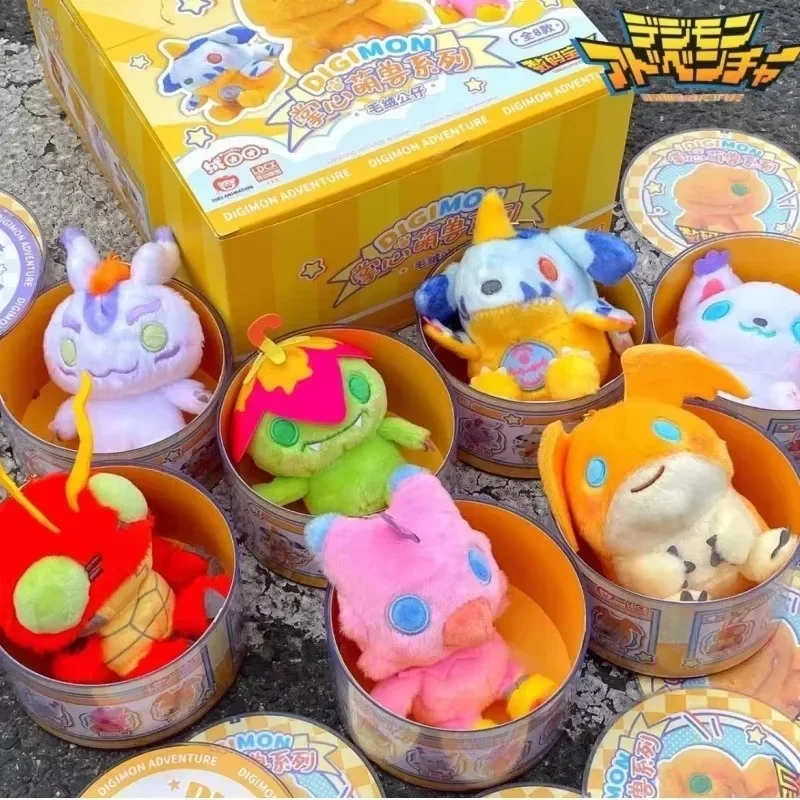 New Kawaii Anime Figure Digimon Adventure Blind Box Tailmon Agumon Plush Doll Caja Ciega Mystery Box Decoration Toys Birthday