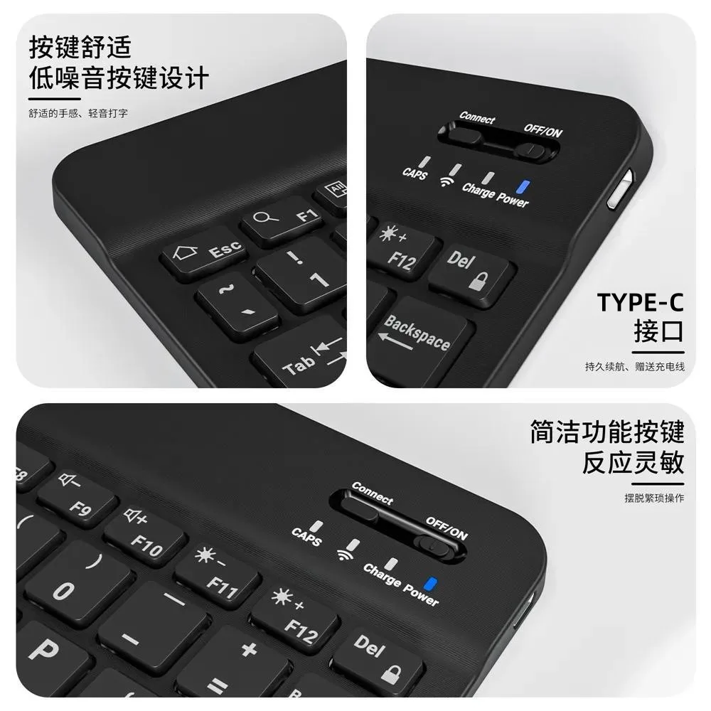 Bluetooth Wireless Keyboard Rechargeable For IOS For Android For Windows Tablet Laptop For iPad Air Mini Pro English Keyboard