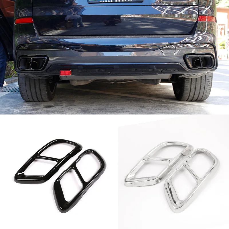 

Stainless Steel,Car Tail Muffler Exhaust Pipe Output Cover,for BMW X5 G05 X6 G06 X7 G07 2019-2021 Accessory,For M Sports Version