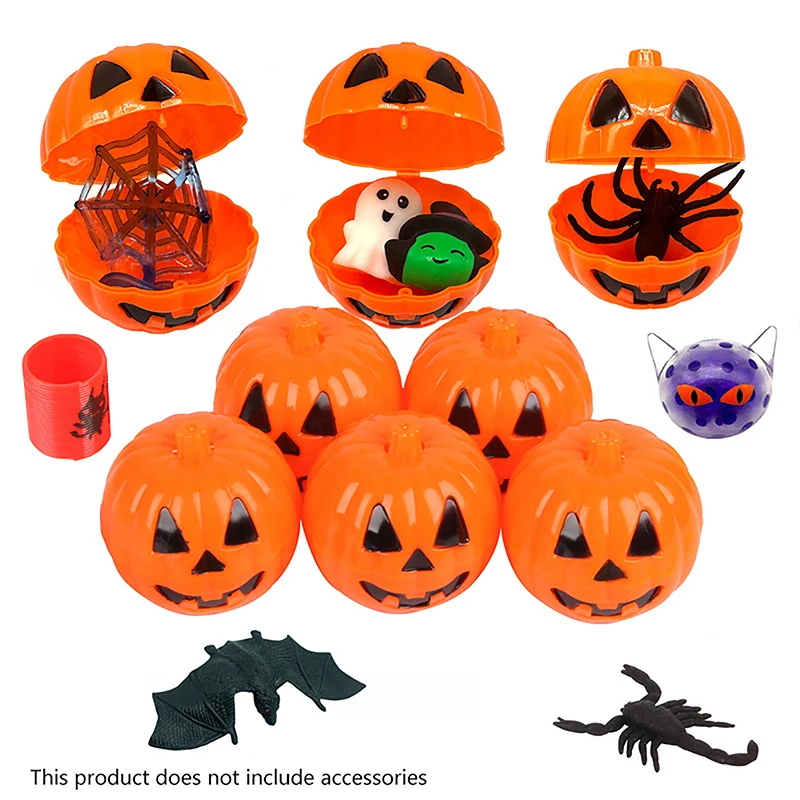 1/3/5Pcs Halloween Pumpkin Candy Box Party Tricky Pumpkin Containers Snacks Storage Box Trick or Treat Kids Gifts