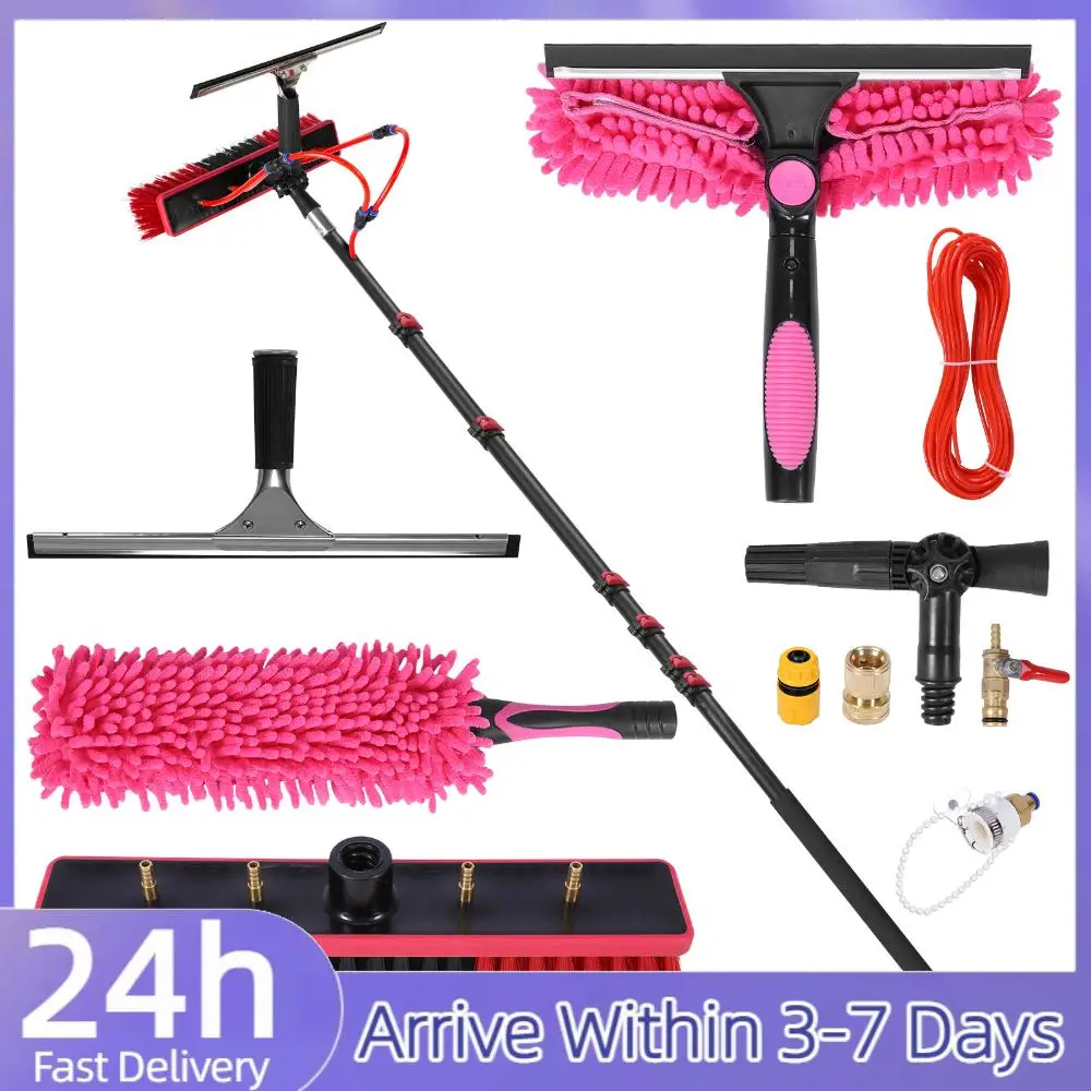 

11pcs Adjustable Solar Panel Cleaning Kit Stainless Steel Solar Panel Cleaning Brush and Squeegee Lightweight