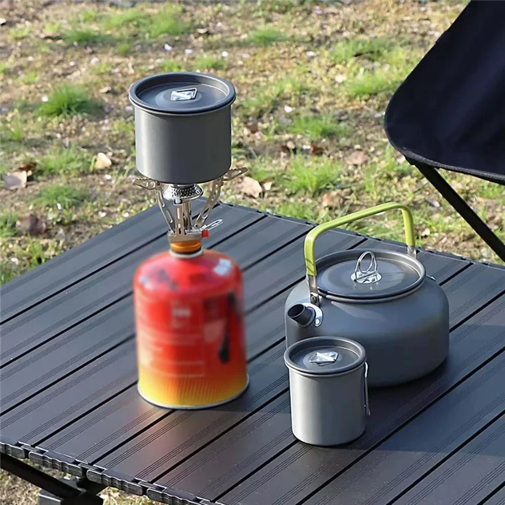 TARKA Mini-Gasbrenner, Campingkocher, ultraleicht, für Rucksacktouren, kleine Größe, starkes Feuer, für den Außenbereich, faltbarer Brenner, Picknick