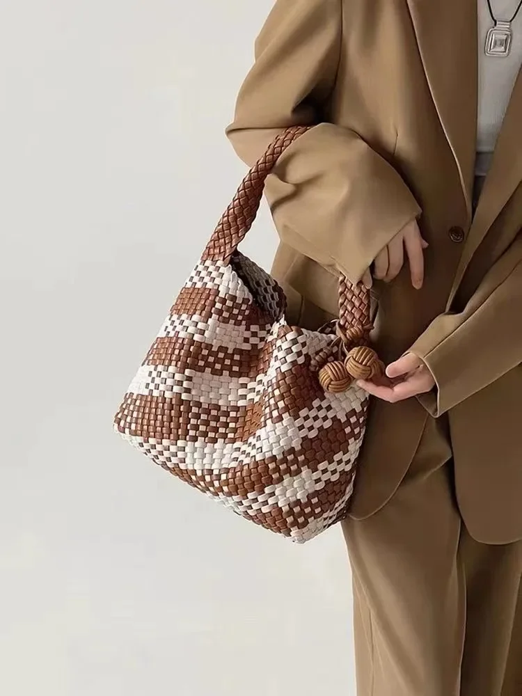2025-bolso-de-mano-de-cuero-de-pu-de-lujo-para-mujer-bolso-de-hombro-informal-grande-diseno-de-rayas-tejido-con-bolsillo-abierto