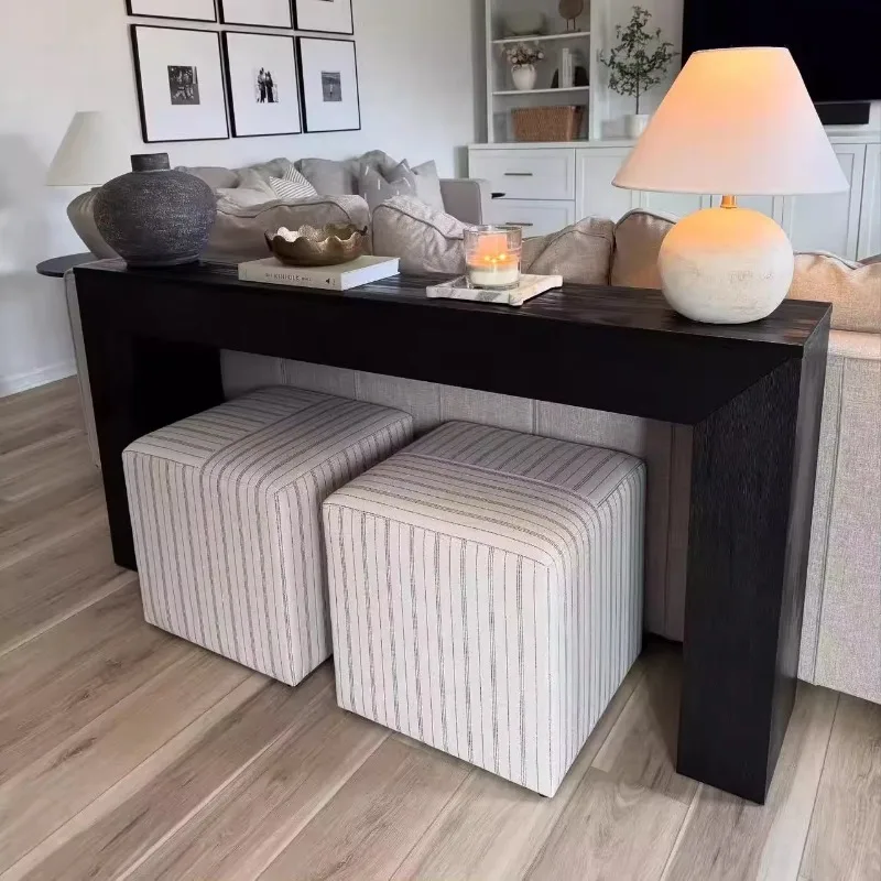 

American retro imitation, modern minimalist console table, sofa back display table, suitable for home entrance hotel corridor