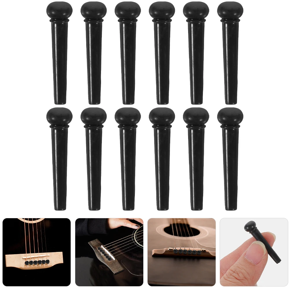 

12 Pcs String Nail Accessories Bridge Acoustic Guitar Tuning Pegs Holder
