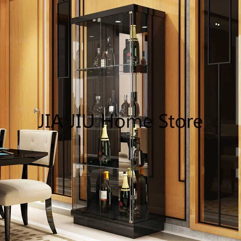 

Liquor Wall Wine Cabinets Display Glass Modern Home Living Room Storage Meuble Vin European Wine Cabinets Furniture QF50JG