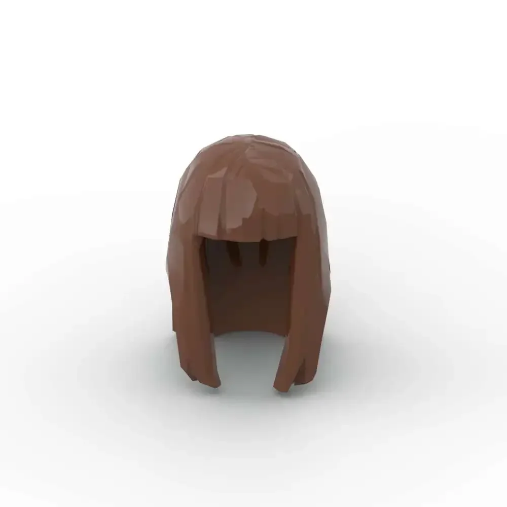 MOC 10PCS 17346 Rambut Wanita Lurus Panjang Blok Bangunan Mainan Klasik Menarik yang Dapat Disesuaikan untuk Dewasa Anak Laki-laki Hadiah Hari Spesial