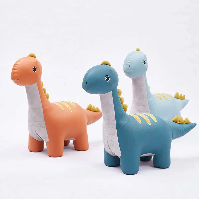 Animal modeling dinosaur stool household children's kindergarten creative cartoon small stool solid wood shoe changing stool