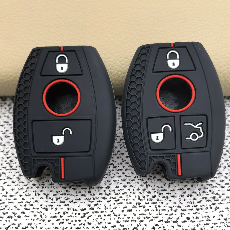 2/3 Buttons Key Case for Mercedes Benz W204 W205 W212 W213 W176 W177 W219 A B C E S Class GLC CLA AMG Silicone Car Remote Cover