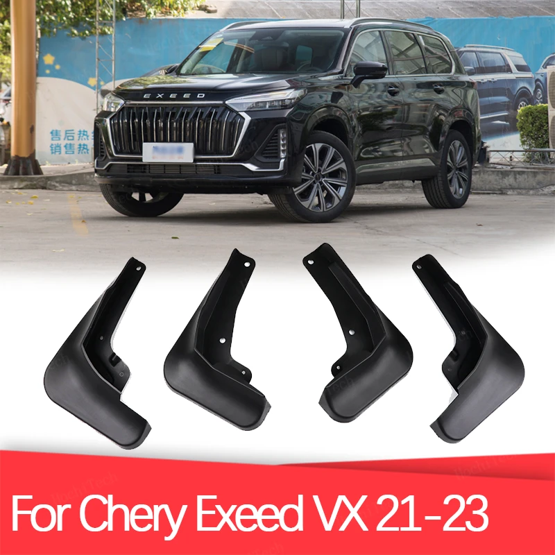 Mud Flaps No Drill Mudguards Winter Splash Guards Front Rear Fender Protector For Chery Exeed VX 2021 2022 2023 Mudflaps Splash