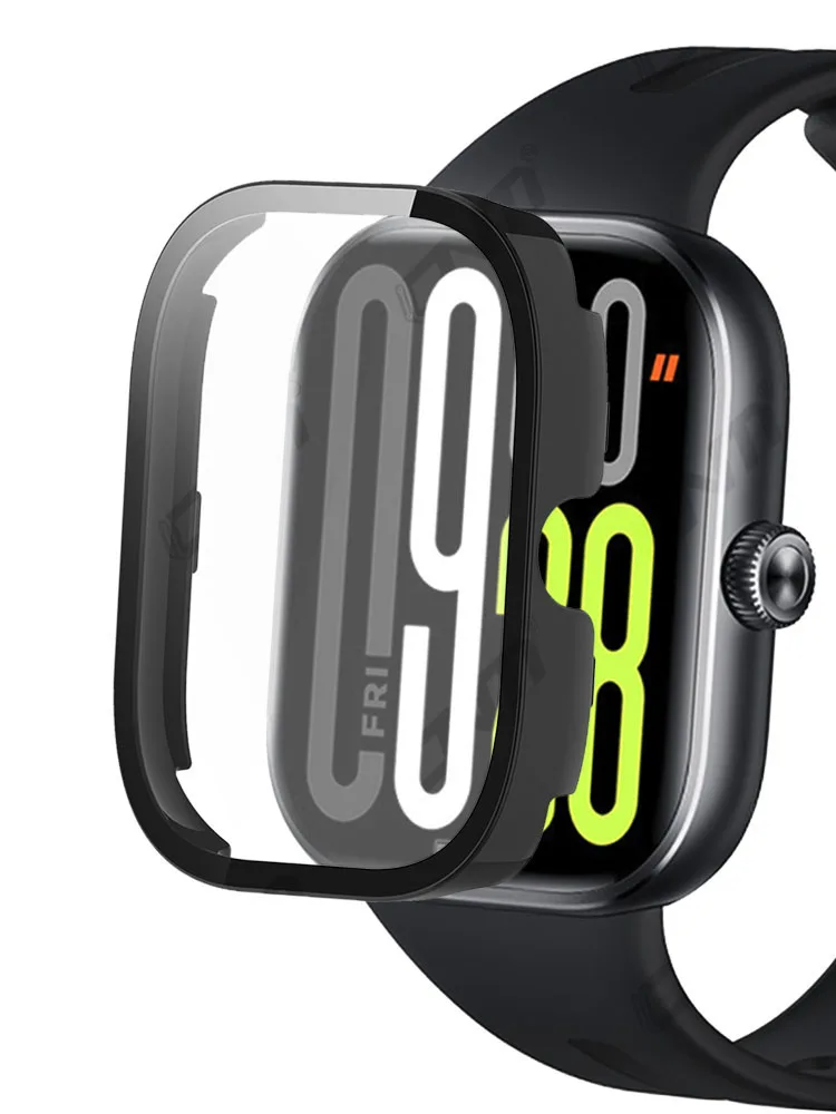 Vidro + capa para xiaomi redmi watch 5 protetor de tela de vidro temperado e amortecedor protetor de