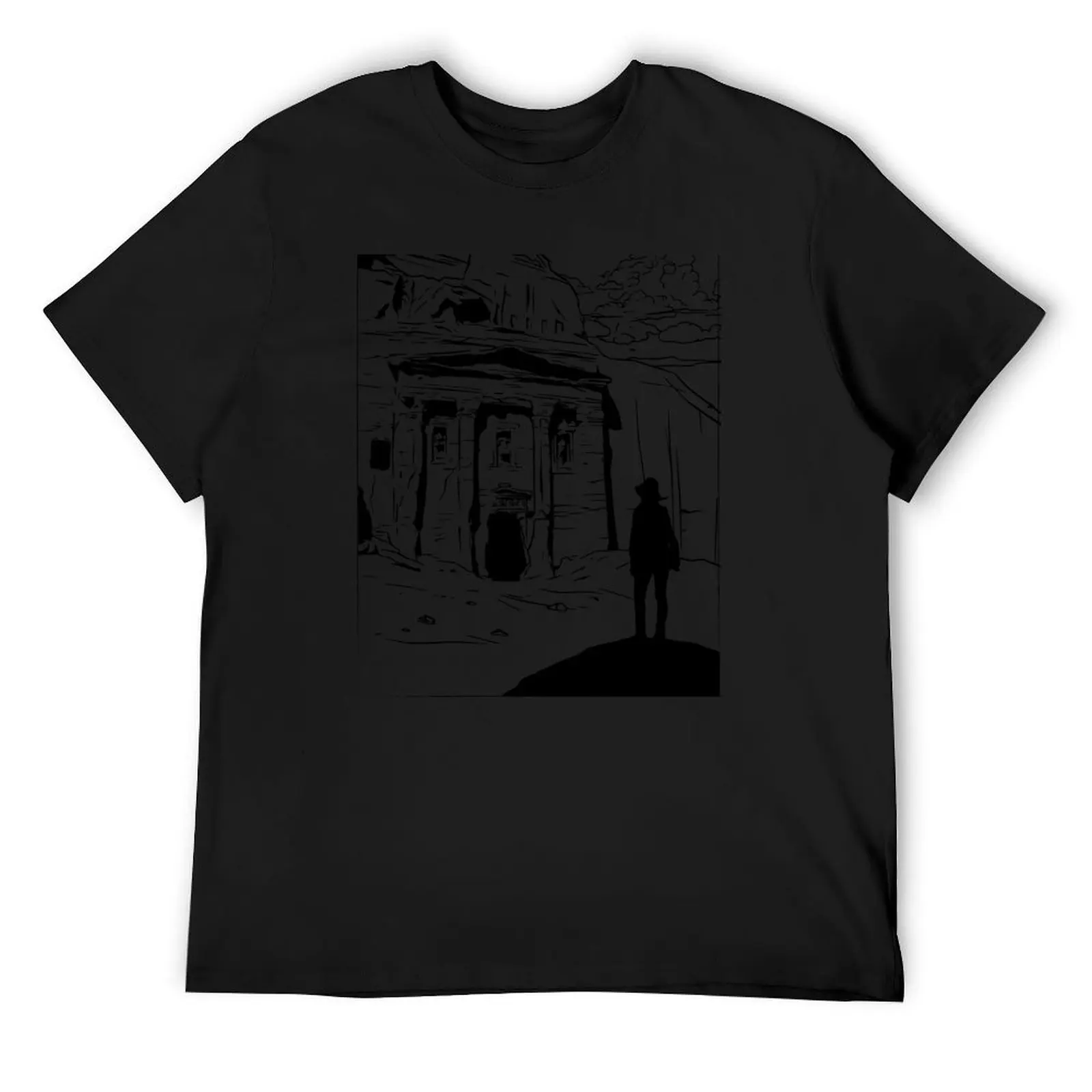 

PETRA RUINS T-Shirt oversizeds summer top Short sleeve tee shirts men graphic