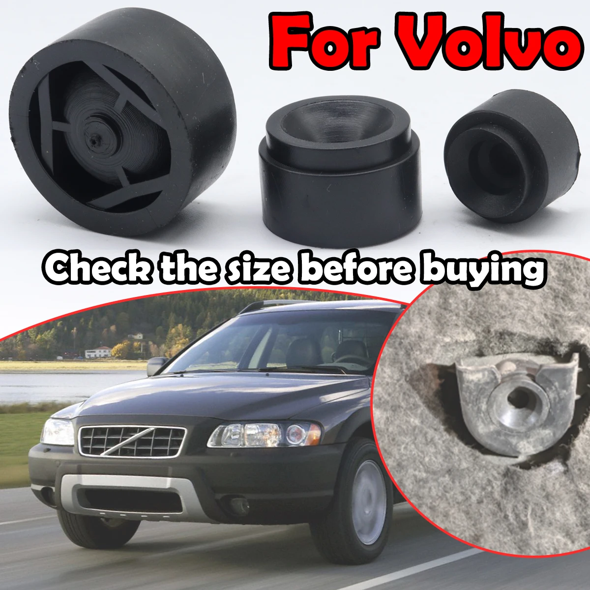 

Car Engine Cover Rubber Mounting Clip Push-on Connector Grommet Bushing Absorber For Volvo V50 XC60 XC70 xc90 S60 S80 II V70 D5
