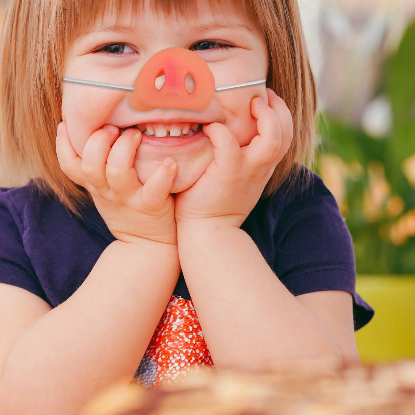 KKZ-Pig Nasenband Kostüm Gummischnauze Erwachsenes Kind Halloween Lustige Tricks Geschenke