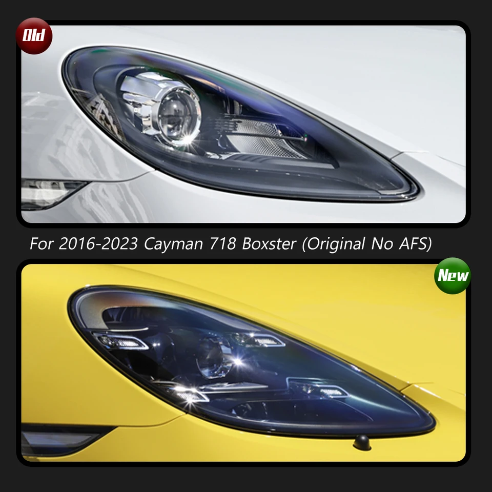 Sche 718,Cayman,boxster 2016-2023のカーヘッドライト,LEDランプ