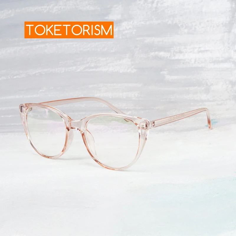 Toketorism New Trendy Women's Eyeglasses Lightweight Transparent Optical Spectacle Frame 9742