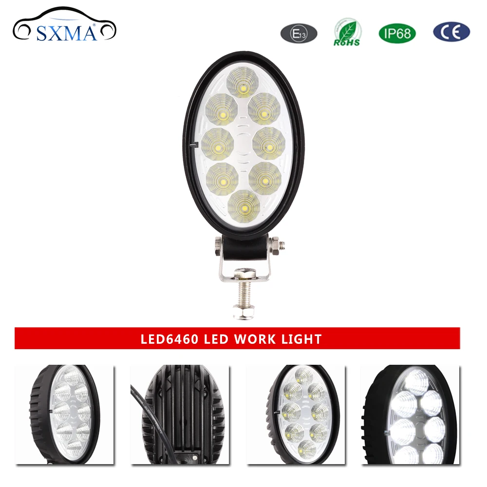 

SXMA LED6460 Светодиодный поисковый фонарь Рабочая фара Вспомогательная фара 24 Вт Водонепроницаемая для автомобиля Внедорожник Грузовик 4x4 SUV ATV 1 шт.