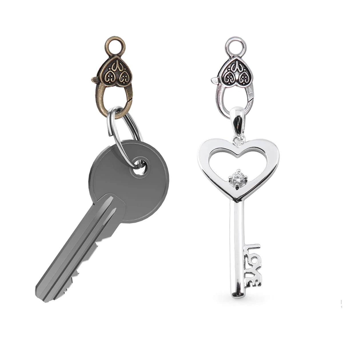 

20pcs Heart Shape Lobster Clasps Alloy Buckles Durable Shiny DIY Jewelry Making Necklace Bracelet Crafting Accessories