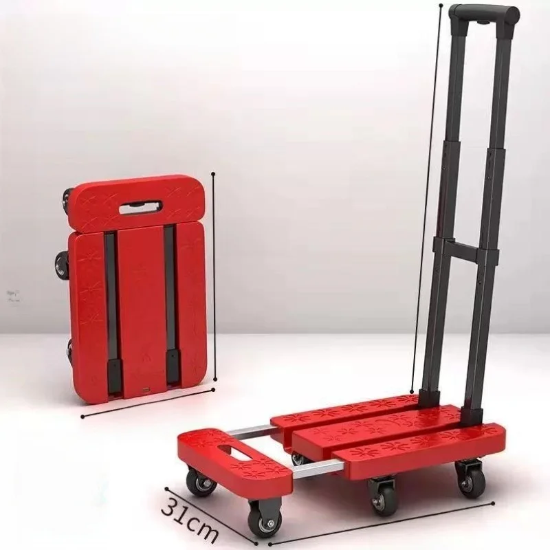foldable-four-wheel-portable-shopping-cart-hand-pulled-miniature-vegetable-buying-car-retractable-handle-stainless-steel