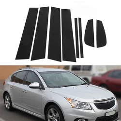 Fit For Chevrolet Cruze Facelift Hatchback 2013 2014 2015 Gloss Black Pillar Posts Door Window Trim BC Column Stickers Cover