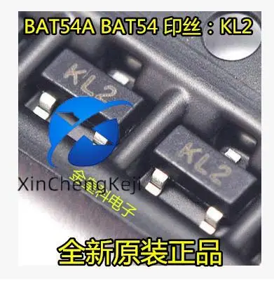 

50 шт. оригинальный новый провод для печати BAT54A BAT54: триод KL2 SOT-23