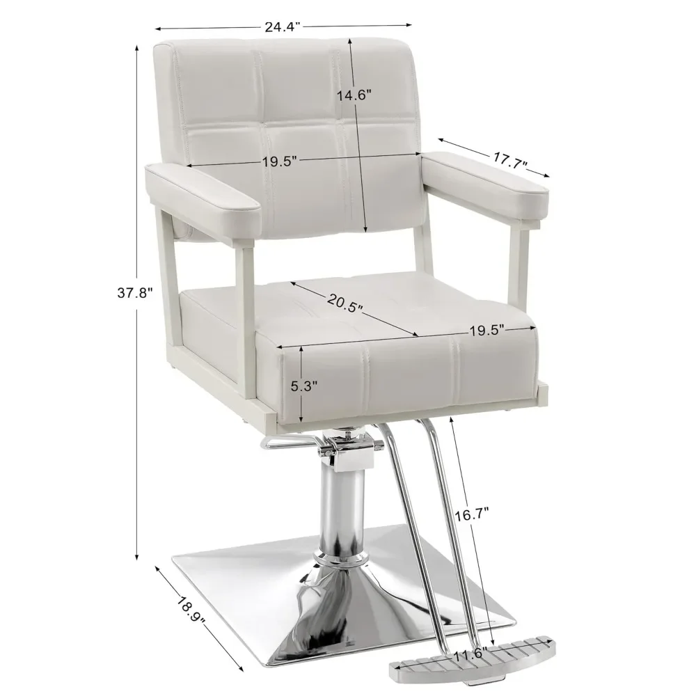 كرسي صالون تصفيف الشعر الكلاسيكي لمصفف الشعر، كرسي حلاق دوار بمضخة هيدروليكية، معدات سبا لصالونات التجميل والشامبو #2