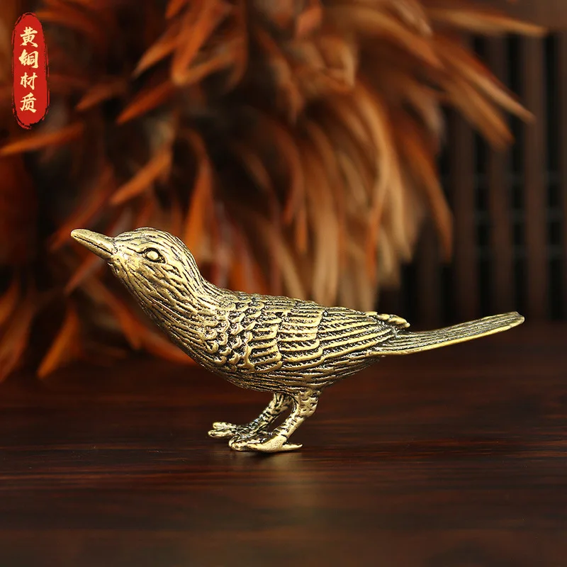 bird ornaments, decorative crafts, pure copper home decor, wealth-attracting and prosperity-enhancing, vintage magpie bir