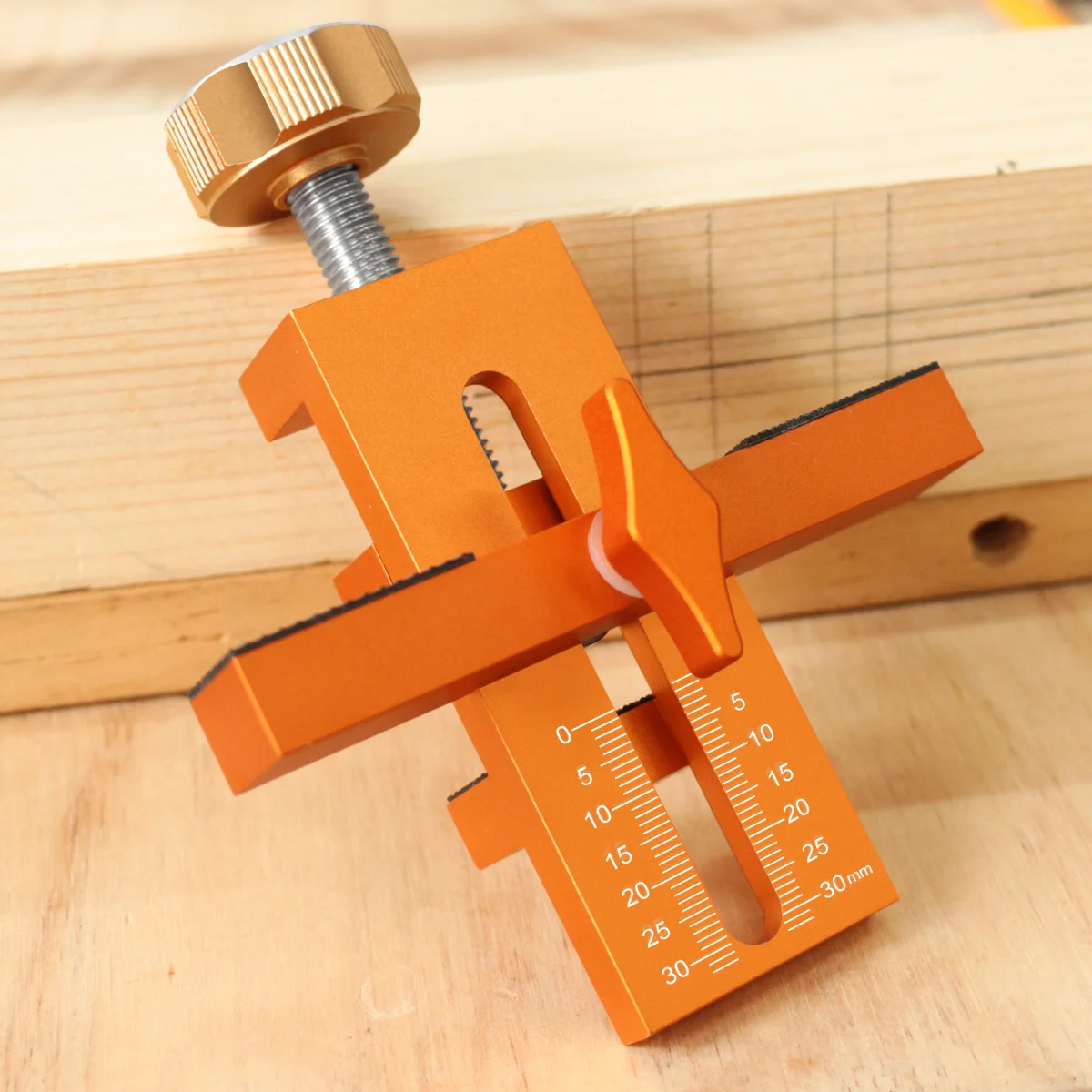 أداة تثبيت باب خزانة النجارة، أداة مساعدة لتحديد المواقع السريعة لباب خزانة الخزانة، نطاق تثبيت معدني قابل للتعديل 7-40 مم #4