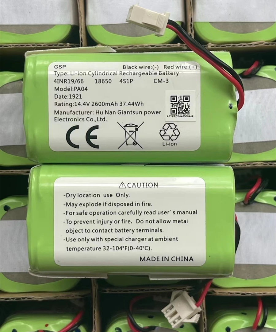 

14.4V 36.0Wh INR18650 M26-4S1P Lithium Battery For ECOVACS CEN360 CEN361 DN620 DN621 DH35 DH39 DH43 DH45 Sweeping Robot Battery