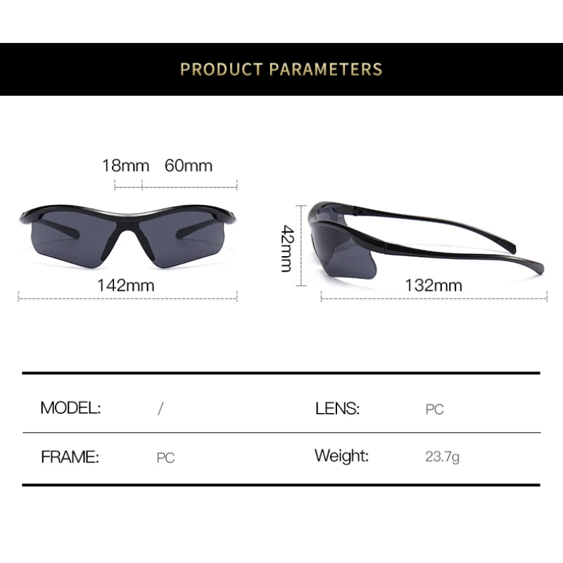 One-piece Windproof Dazzling Sunglasses Outdoor Riding Goggles Glasses Men Polarizing Glasse Cycling Outfitmen Sports Glasses