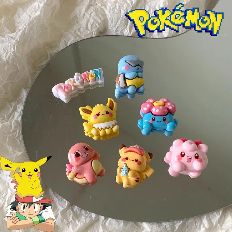 

New Fashion Trend Pokémoned Pendant Resin Creative Cartoon Image Pikachu Jigglypuff Cute Little Pendant DIY Jewelry Accessories