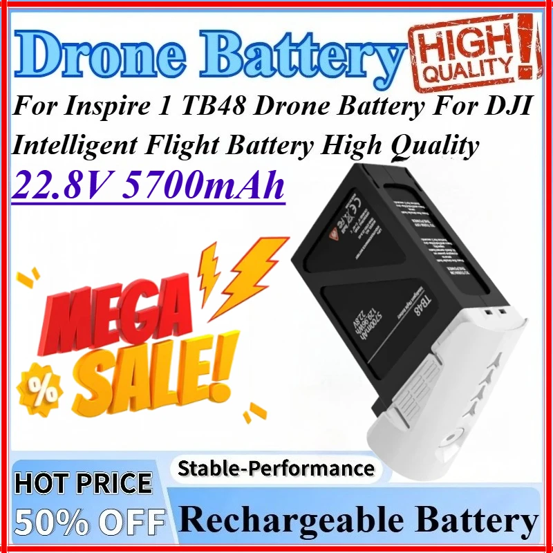 

22.8V 5700mAh Rechargeable Lithium Battery High Quality For DJI Intelligent Flight Battery For Inspire 1 TB48 Drone Battery