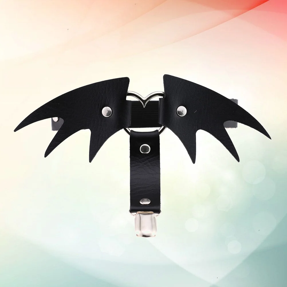 1 قطعة أجنحة الخفافيش قابل للتعديل الرباط حزام أسود هالوين الساق الدائري الحمالات أزياء السيدات الملابس الداخلية