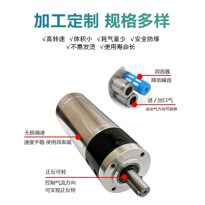 CTMG52 pneumatic motor with high torque capable of forward and reverse rotationexplosion-proof industrial grade speed regulation