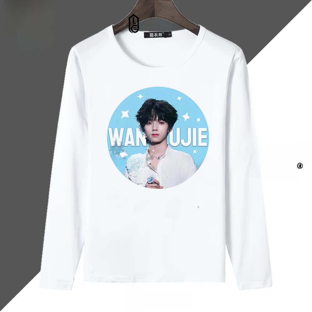 Spring Autumn Long Sleeve round Neck T-Shirt Birthday Support Uniform Unisex Student TF Family Fourth Generation Wang Lu Jie ...