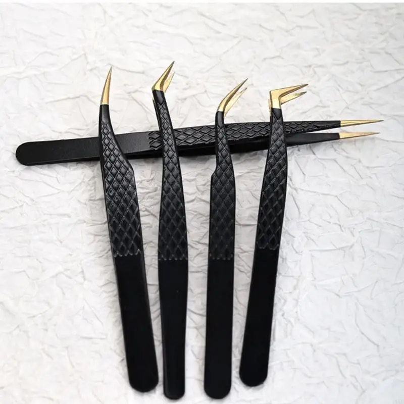 11uf 1pc precieze pincet voor art en schoonheid met roestvrijstalen ontwerp