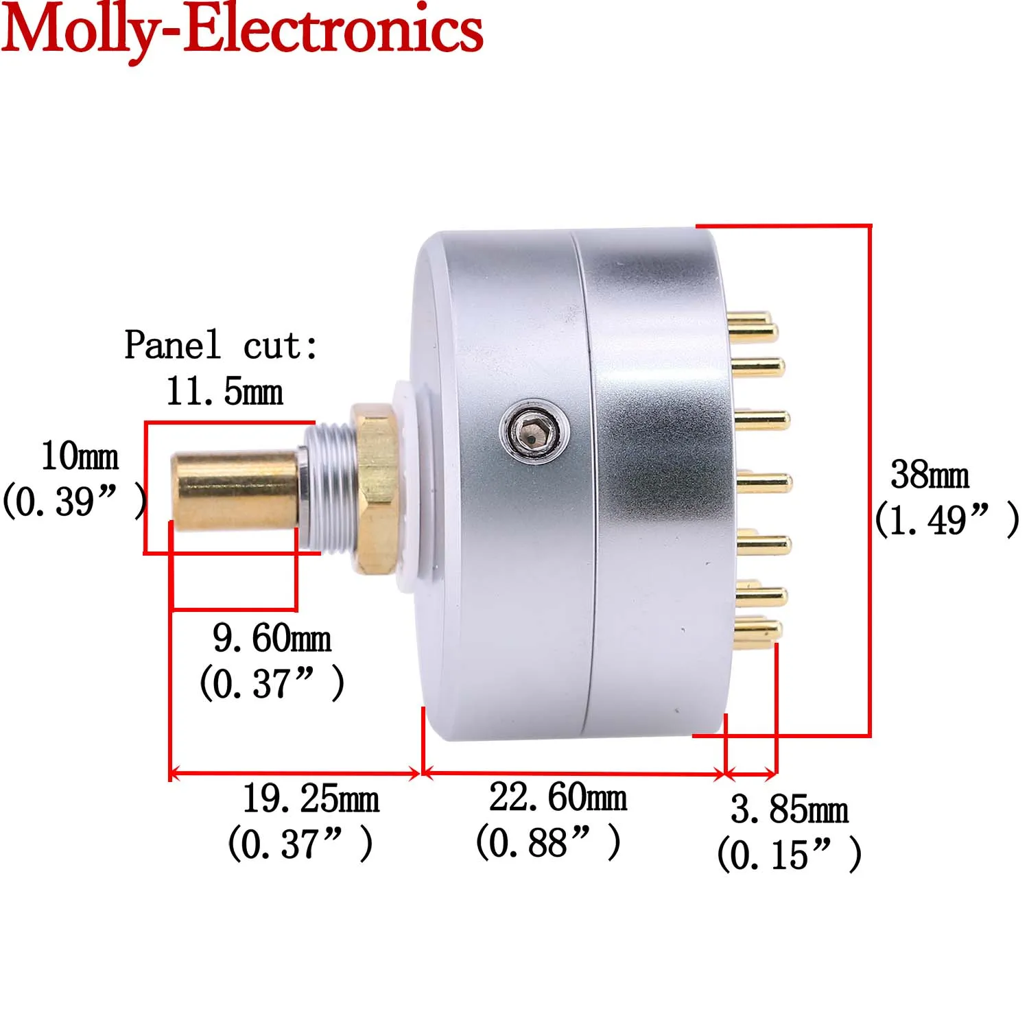 Rotary Switch Signal Source Selector EIZZ 3 Ways 4 Ways 3 Positions Rotary Adjust Switch HIFI Audio Amplifier DIY