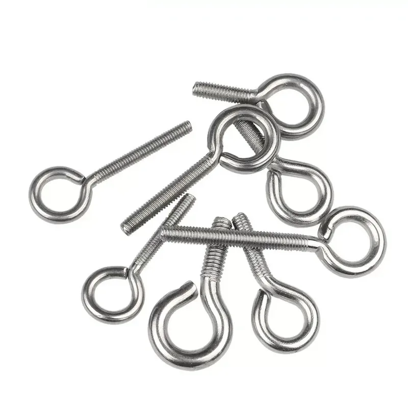 304 Stainless Steel Closed Eye Hook With Ring For Safe Lifting Applications M3 M4 M5 M6 M8 M10