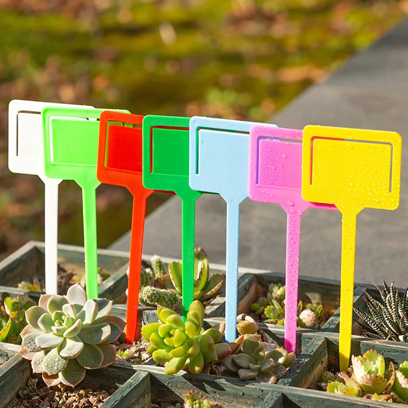 10PCS Plastic Plant Tag Garden Colorful Label Waterproof Nursery Marker Thickened Labels Garden Seedlings Tags 17.5x6.5cm